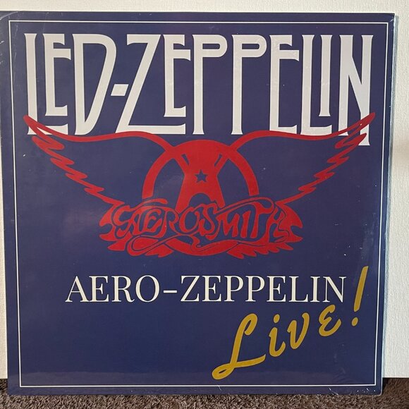 Aero-Zeppelin Live 2 LP Gold Vinyl Aerosmith Led Zeppelin New Import Jimmy Page - Picture 2 of 6